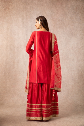 Karida Red Mahi Sharara Sets